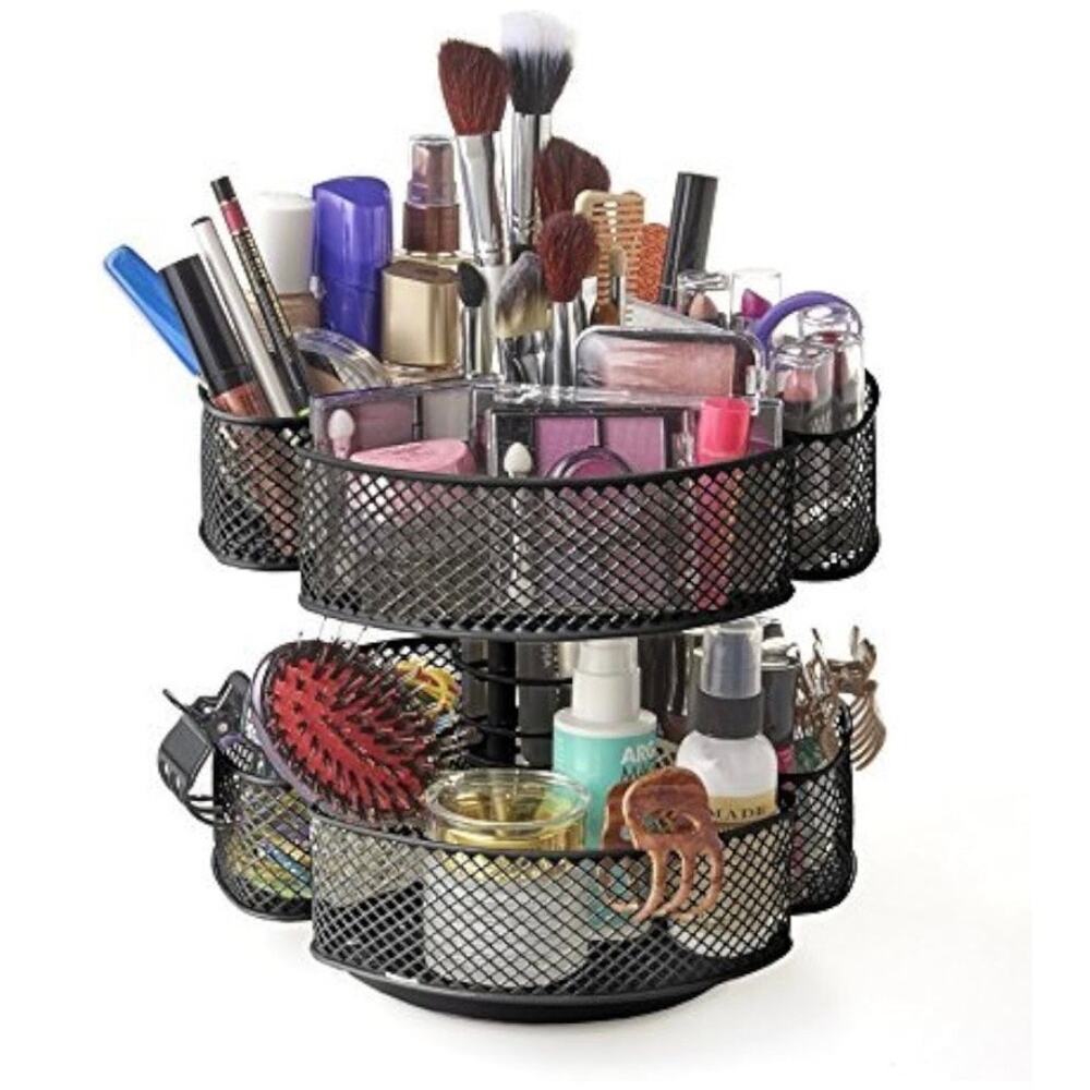 NIB Nifty Organizing Carousel Black Powder Coat Finish Beauty Supplies Organizer